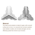 thumbnail image 4 of Uxcell 24 Pack Metal Box Corner Protectors 1"x1" Corner Decorative, Silver Tone, 4 of 5