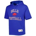 thumbnail image 2 of Men's Mitchell & Ness Royal Buffalo Bills Washed Short Sleeve Pullover Hoodie, 2 of 4