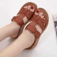 thumbnail image 4 of SWQZVT Women's Slide Sandals Slip On Slippers Casual Wedge Sandals Summer Beach Shoes Brown, 4 of 7