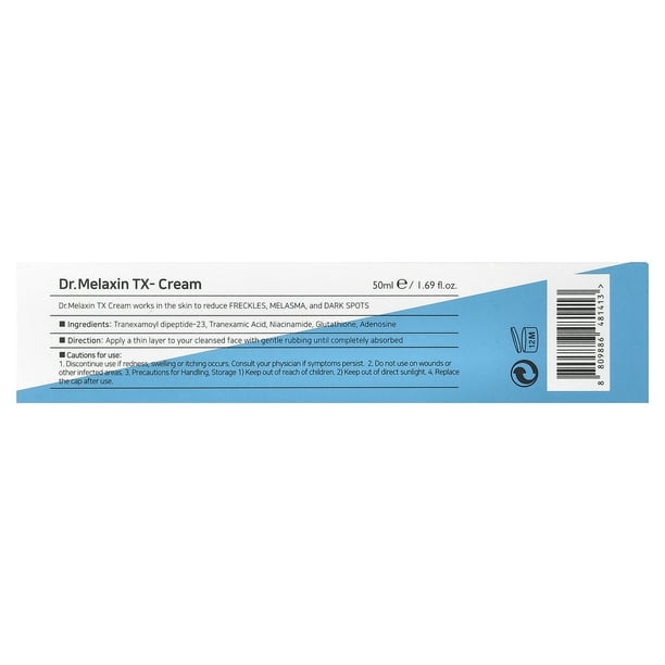 Dr. Melaxin TX Cream Tranexamic Acid & Niacinamide Dark Spot Brightening  Moisturizer - 1.69 oz - Walmart Business Supplies