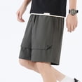 thumbnail image 6 of Liyamei Boys Quick Drying Athletic Shorts with Pockets for Summer Sports Size 7-12,Grey, 6 of 6
