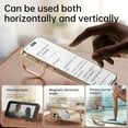 thumbnail image 6 of Transparent Magnetic Case for Apple iPhone 16 Pro Max, Camera Lens Kickstand Compatible with Magsafe Shockproof Slim Fit Luxury Back Cover Clear Phone Case for iPhone 16 Pro Max, Gold, 6 of 6