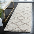 thumbnail image 2 of SAFAVIEH Hudson Jaye Plush Geometric Shag Runner Rug, Ivory/Beige, 2'3" x 8', 2 of 8