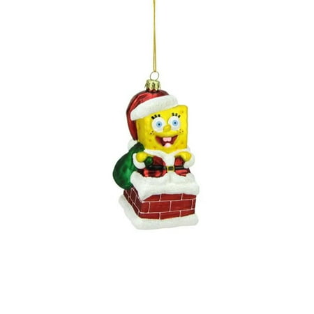 5 quot glittered glass santa spongebob squarepants in chimney 5 quot glittered glass santa spongebob squarepants in chimney