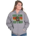 thumbnail image 3 of Woodsy Owl Keep it Clean and Green Zip Up Hoodie Men's Women's Brisco Brands S, 3 of 5