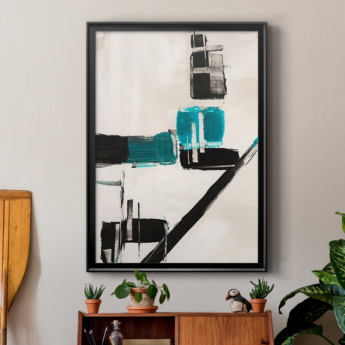 Geometry Notes I Premium Framed Print, in Gold, Black, or Silver - Ready to Hang