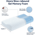 thumbnail image 2 of Memory Foam Pillow For Neck Pain - Cervical Pillow For Sleepers, Side Sleepers And Those With Upset Stomachs - Firm Contoured, Tencel Fabric - Breathable - Certified In The U.S.A., 2 of 7