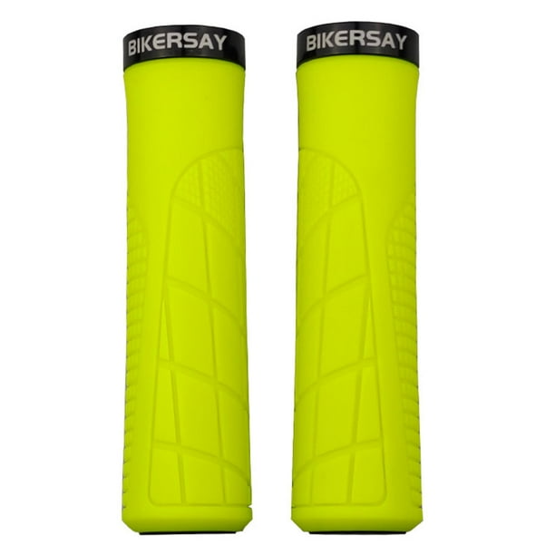 Puños de manillar de bicicleta Kusrkot antideslizantes 2 piezas para BMX bicicleta plegable Scooter Amarillo