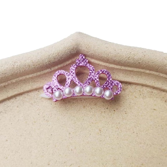 Glittering Fashion Crown Shape Bows Lightweight Pet Decor Cute Pet Grooming Supplies Pet Hairpins Dog Accessories Pets Hair Clips LIGHT PURPLE