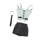 thumbnail image 2 of 3 unids 1/6 ropa femenina Hugo traje falda regalos Cosplay muñeca 12 pulgadas gris, 2 of 9