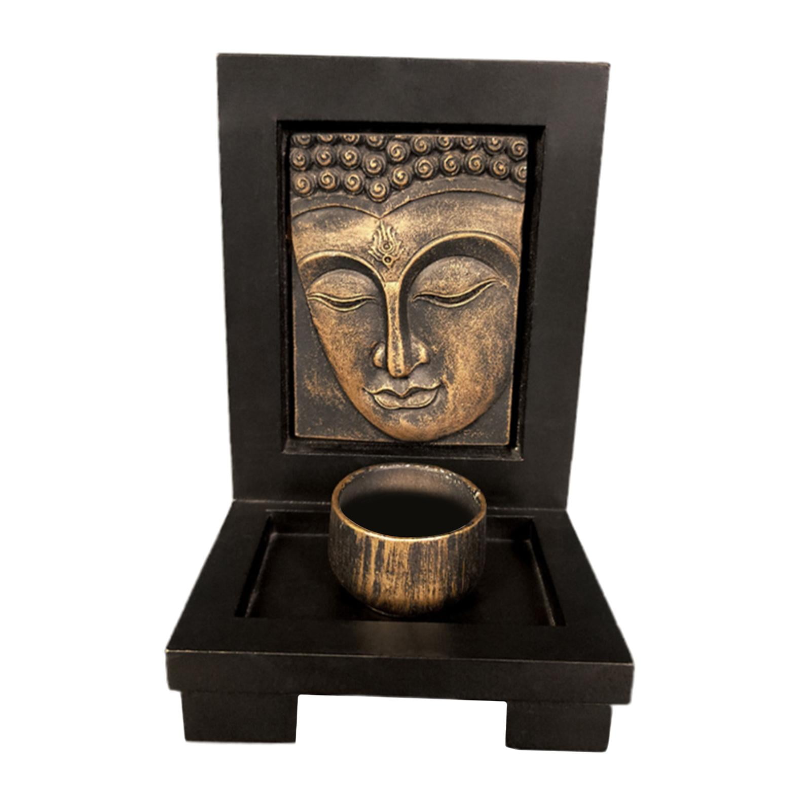 Buddha Face Candle Holder Buddhism Holder for Yoga Club Home Office
