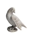 thumbnail image 1 of Cement Cardinal Standing Bird Figurine with Wings Spread Looking Downright Position on Flat Base, Distressed Gray, 1 of 1