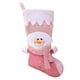 thumbnail image 4 of Medias navideñas rosas para dormitorio infantil, adorno para chimenea portátil, estilo nórdico Muñeco de nieve, 4 of 9
