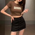 thumbnail image 4 of Summer Women Crop Lady Slim Crew Neck Fashion Tank Blouse T-Shirt Tops, 4 of 8