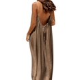thumbnail image 5 of XIAOCHA Eyelet-Embroidered Maxi Dress for Women Spaghetti-Strap Scoop-Neck Summer Beach Tunic Gown, 5 of 8