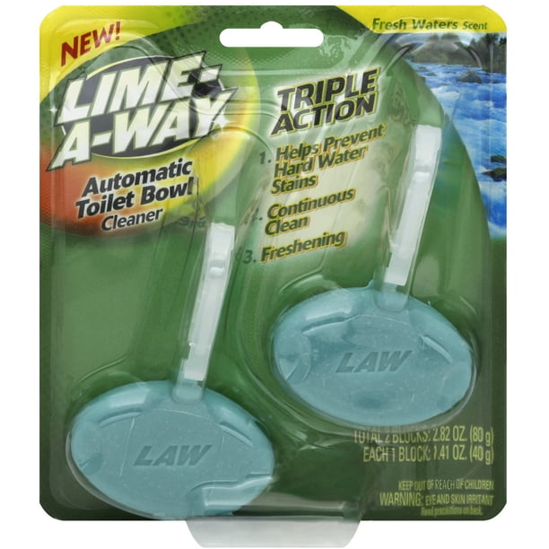 LimeAWay Automatic Toilet Bowl Cleaner, Fresh Waters, 2 Count