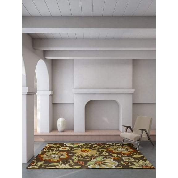 Jaipur Rugs India Transitional Wool Rugs, Dark Chocolate, 5 x 8