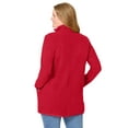 thumbnail image 2 of Woman Within Plus Size Zip-Front Microfleece Jacket Long Oversized Fleece, 2 of 6