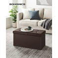 "SONGMICS 30"" Foldable Storage Ottoman Bench, Flipping Lid Footrest