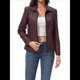 thumbnail image 2 of Chaqueta de Piel Sintética para Mujer, Estilo Motociclista, con Cremallera, Ideal para Salir. Café XL, 2 of 10