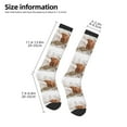 thumbnail image 2 of Susaid Yak Print Thermal Winter Socks for Men and Women, Warm Crew Hiking Socks, for Boots and Outdoor Activities, 2 of 6
