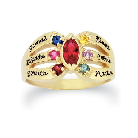 Keepsake - Personalized Family Jewelry Everlasting Mother&amp;#39;s Birthstone Ring available in Gold over Sterling Silver, 10kt and 14kt Yellow and White Gold