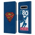 thumbnail image 1 of Head Case Designs Officially Licensed Superman DC Comics 80th Anniversary Logo Leather Book Wallet Case Cover Compatible with Samsung Samsung Galaxy S10, 1 of 6