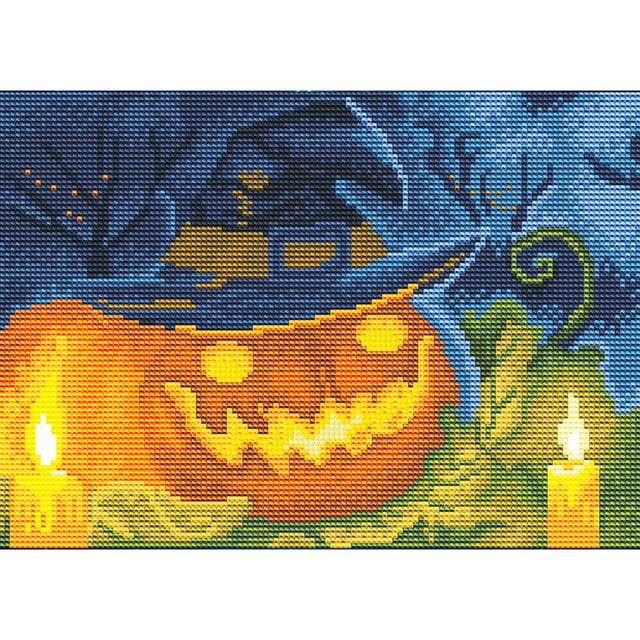 Diamond Painting (DE8001) 5D DIY Cuadrado Luminoso Calabaza Monstruo (LZYG26) 50x70cm FLhrweasw Nuevo