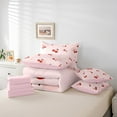 thumbnail image 6 of Feelyou Kawaii Cherry Fruit Twin Bedding Sets 7-Piece for Kid, Girly Pink Polkadots Cycle Bedding Comforter Set, Cute Cartoon Theme Reversible Sheet Sets, Luxury Bedroom Decor, 6 of 8