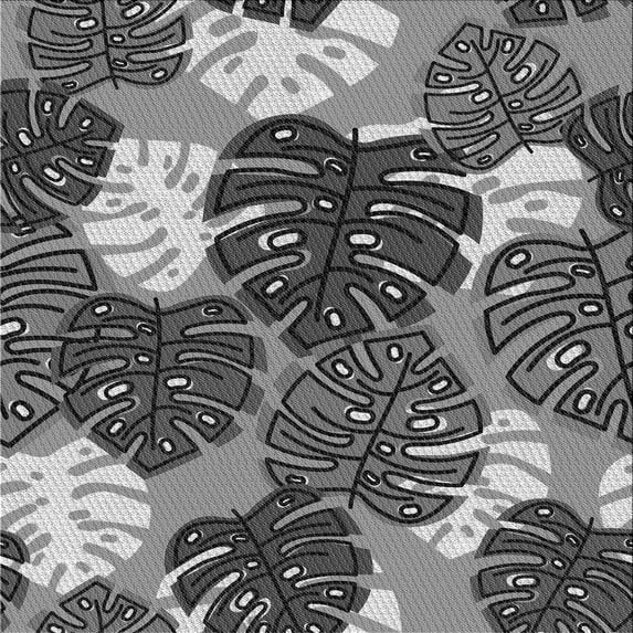 Ahgly Company Indoor Square Patterned Dark Gray Area Rugs, 7' Square