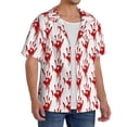thumbnail image 2 of Fotbe Red Bloody Scary Hands Camisa Estampada de Manga Corta para Hombre, Casual de Verano, Estilo Playero, Sin Arrugas-X-Large, 2 of 5