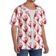 thumbnail image 2 of Fotbe Red Bloody Scary Hands Camisa Estampada de Manga Corta para Hombre, Casual de Verano, Estilo Playero, Sin Arrugas-Medium, 2 of 5