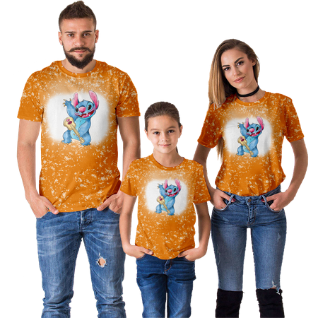 

Family Matching Cartoon T Shirt Lilo & Stitch Printed Short Sleeve O-Neck Street T Shirt Gift for Boys Girls Women Men