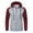 Wine Red Contrast Light Grey, variant on Weilanxin Men's Color Block Pullover Fleece Hoodie Casual Hooded Sweatshirts Tops Full Zip Jacket with Pocket Athletic Hoodies For Men Black Contrast Dark Grey M