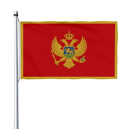 Aihccy Montenegro Flag with Brass Grommets Size - 3x5Ft