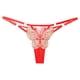 thumbnail image 1 of Gibobby Braguita cintura alta Calzoncillos Bragas Cintura Bordado Mujeres Sexy Tanga Ropa interior Calzoncillos Bragas mujer（Rojo，Talla única), 1 of 2