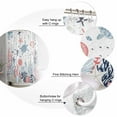 thumbnail image 5 of Shower Curtain, Summer Ocean Coral Turtle Conch Waterproof Shower Curtain Set with Hooks for Bathroom Showers,Stalls and Bathtubs,72x72In Nautical Gradient Animal, 5 of 9