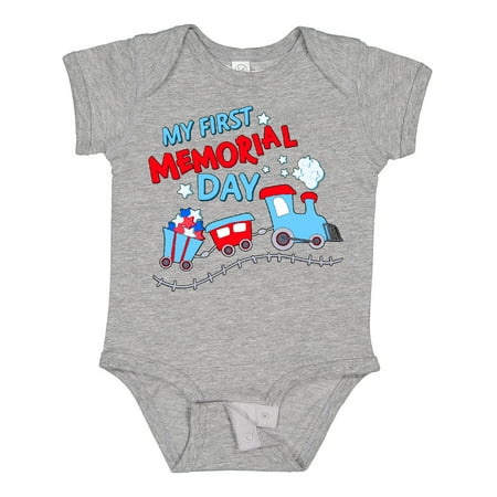 

Inktastic My First Memorial Day Train Gift Baby Boy or Baby Girl Bodysuit