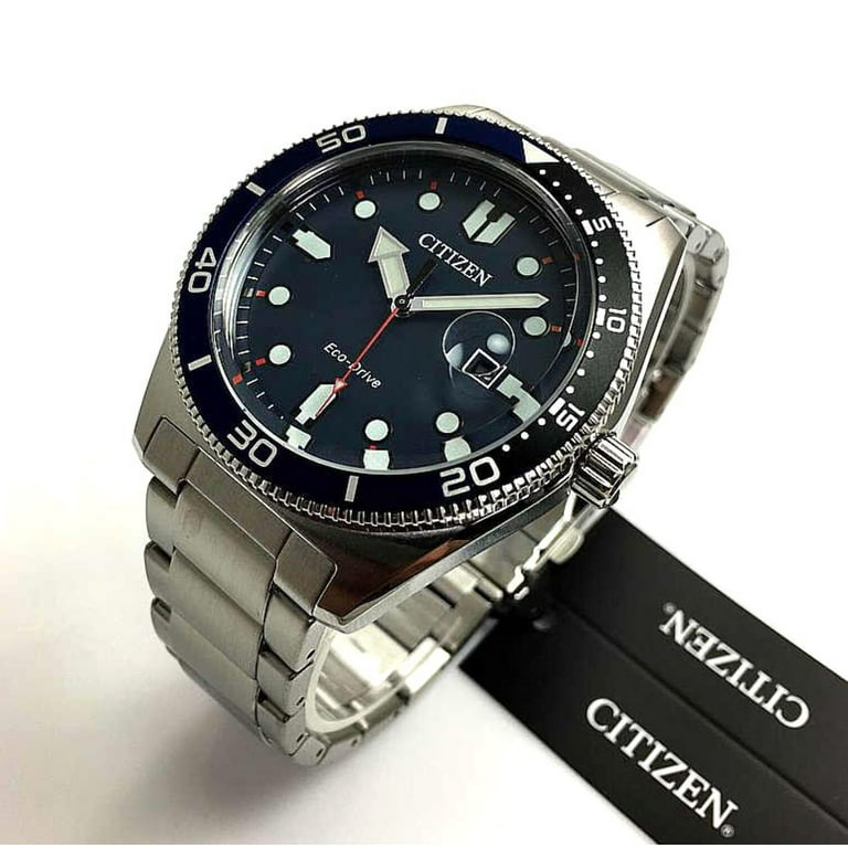 Men's Citizen Eco-Drive Marine Diver's Style Steel Watch