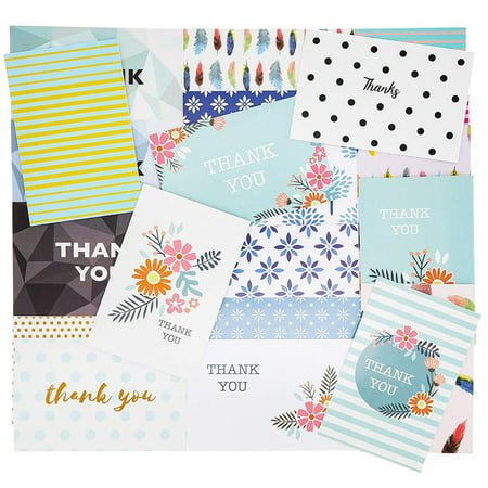 Best Paper Greetings 36-Pack Bulk Thank You Note Cards, 36 Assorted Notecard Designs and White Envelopes, 4 x 6 (All The Best Greeting Cards)