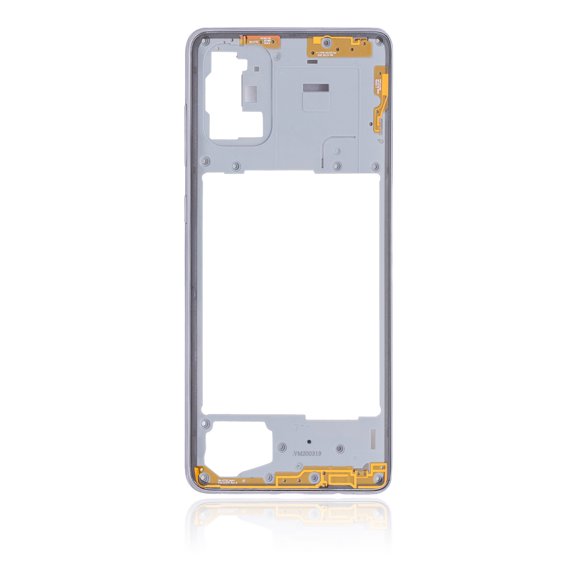 Replacement Mid-Frame Housing Compatible For Samsung Galaxy A71 (A715 / 2020) (Prism Crush Silver)