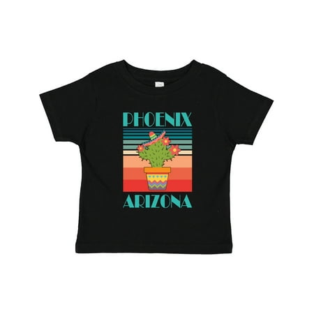 

Inktastic Phoenix Arizona Retro Sunset Cactus Gift Toddler Boy or Toddler Girl T-Shirt