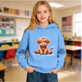thumbnail image 5 of WAYUTE Girls Sweatshirts Cute Cow Print Hooded Sweatshirt for Boys Soft Casual Pullover with Pocket, 5 of 6