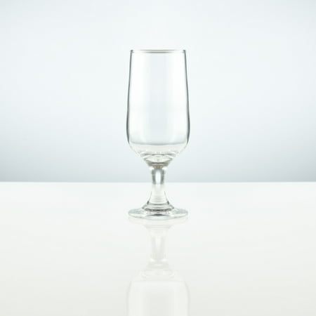 

Burns Glass Footed Pilsner Beer Glass 8.75 oz Ultimate Bottle Presentation Glass (Set of 4)