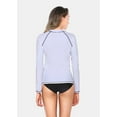 thumbnail image 4 of Charmo Womens Long Sleeve Rash Guard Swimsuit SPF Swim Shirts UV Surf Top Swimwear, 4 of 5
