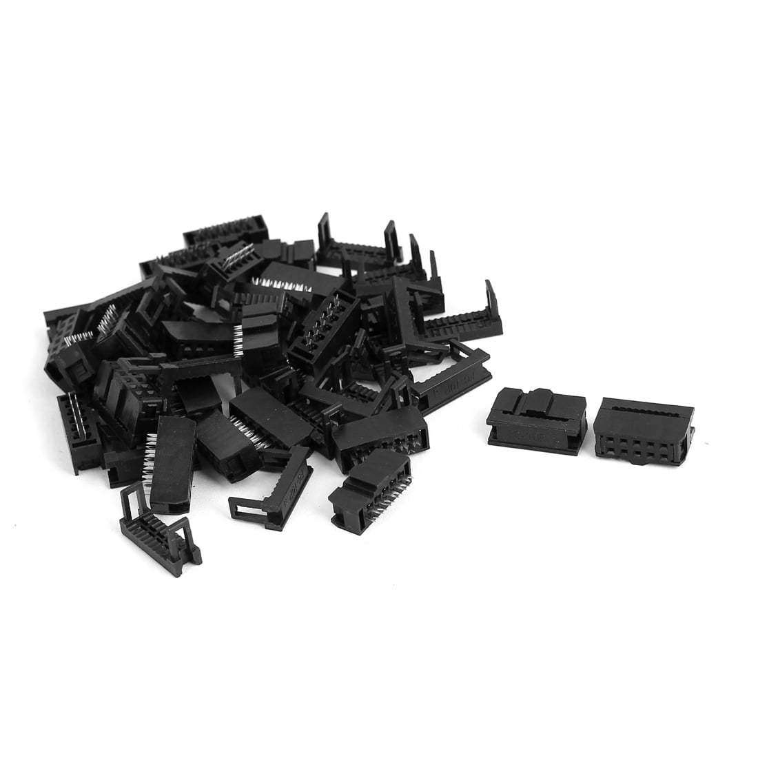 50-Pack D-SUB 15 Pin Female Right Angle PCB Connectors - DB15F Socket Adapters For Easy Board Mounting