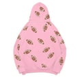 thumbnail image 5 of Chandail à Capuche Imprimé à Manches Longues pour Femmes, Fermeture Éclair, Léger, Rose m, 5 of 5