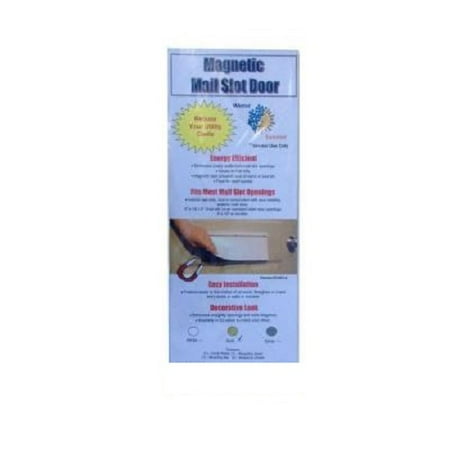 - Battic Door Magnetic Mail Slot Cover in White