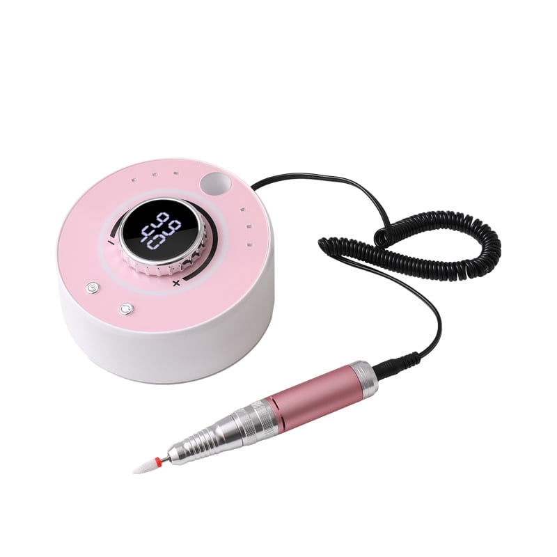 Rechargeable Electric Nail Drill - Portable Wireless Nail File Kit, with 6 drill bits, professional manicure and pedicure tool, suitable for removing acrylic gel, shaping and polishing at home.