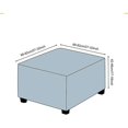 thumbnail image 4 of Fundas elásticas, fundas cuadradas de tela de spandex para taburete de almacenamiento, reposapiés, con parte inferior elástica, para muebles (gris claro), 4 of 5